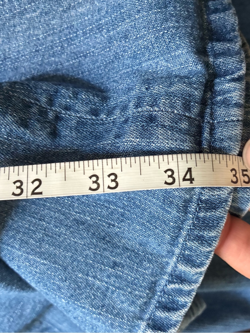 Vintage Coastal Grandma Denim Maxi Skirt A-Line | Elastic Preppy Cottage S 4/6 - Picture 10 of 11